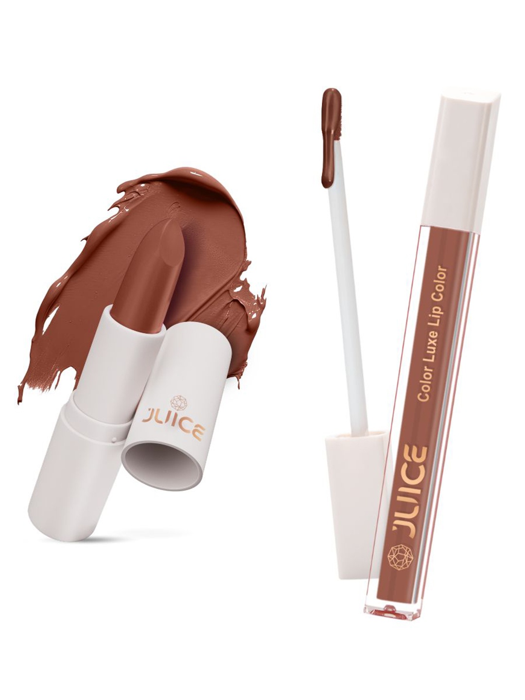 

JUICE Set f 2 Bio Retinol Lipstick- 200gm- Eternal Nude - M23 & Alluring Nude - M11, Brown