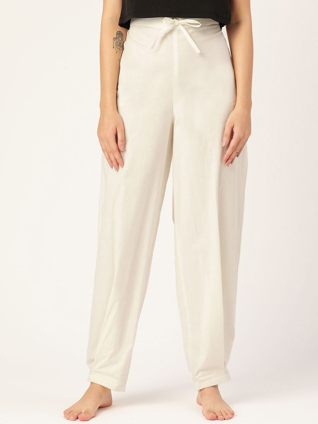 

MBeautiful Women Organic Cotton Carrot Pant, Off white