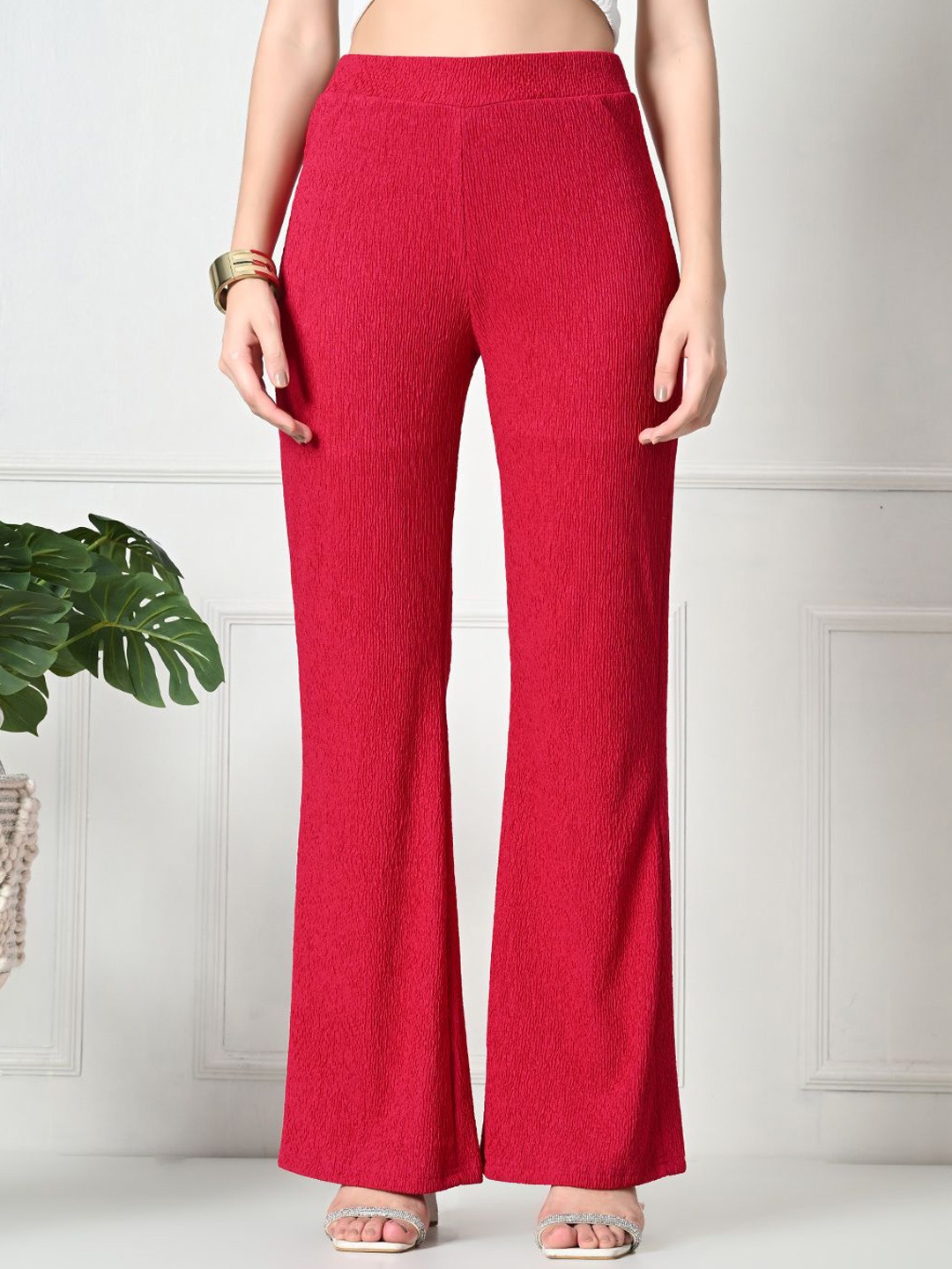 

Gladly Women Comfort High-Rise Non Iron Culottes Trousers, Pink