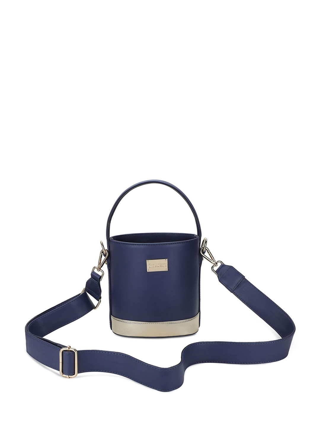 

Troi bucket PU Structured Handheld Bag, Navy blue