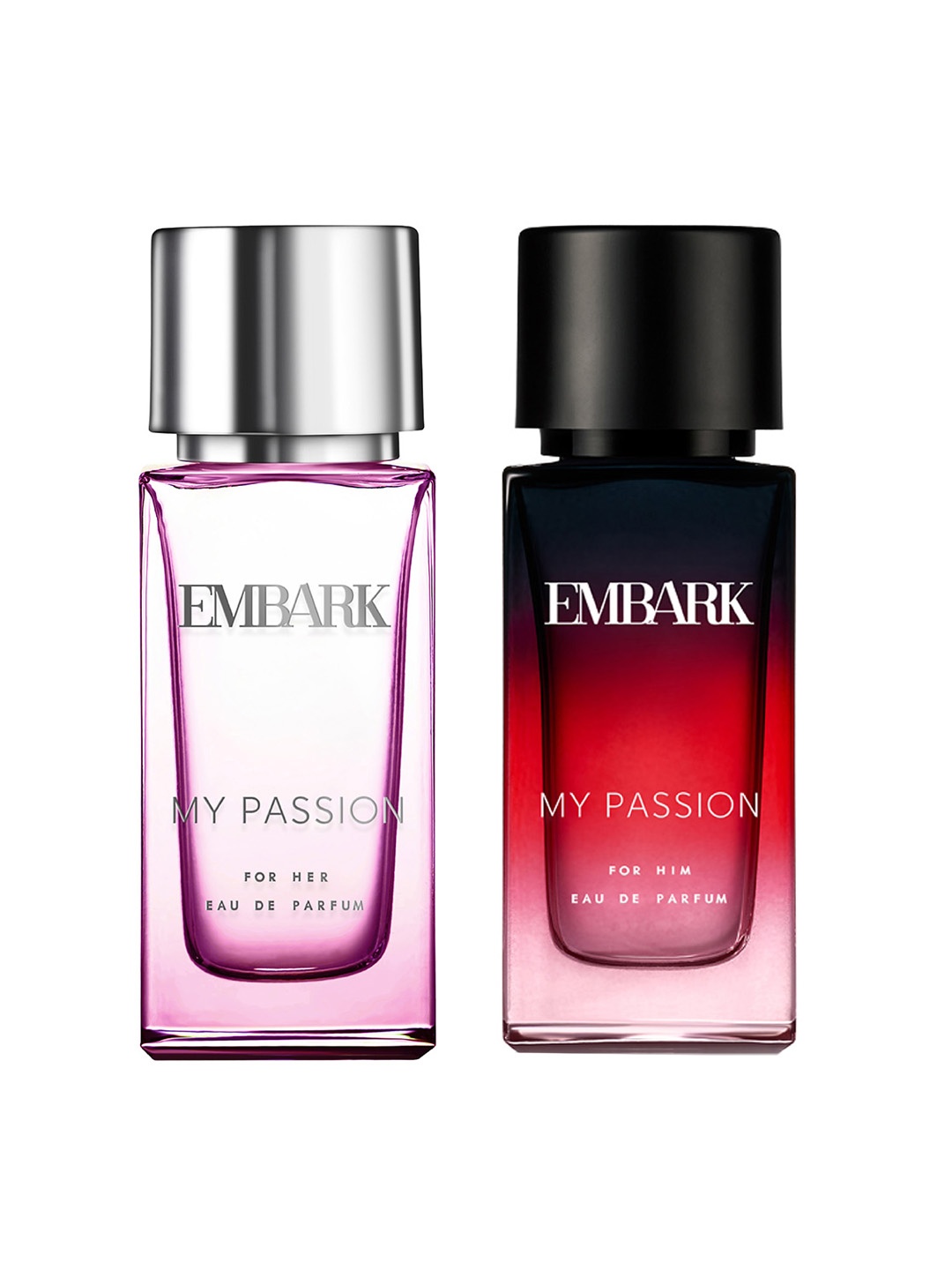 

EMBARK My Passion Eau De Parfum Duo for Him & Her - 30ml each, Pink