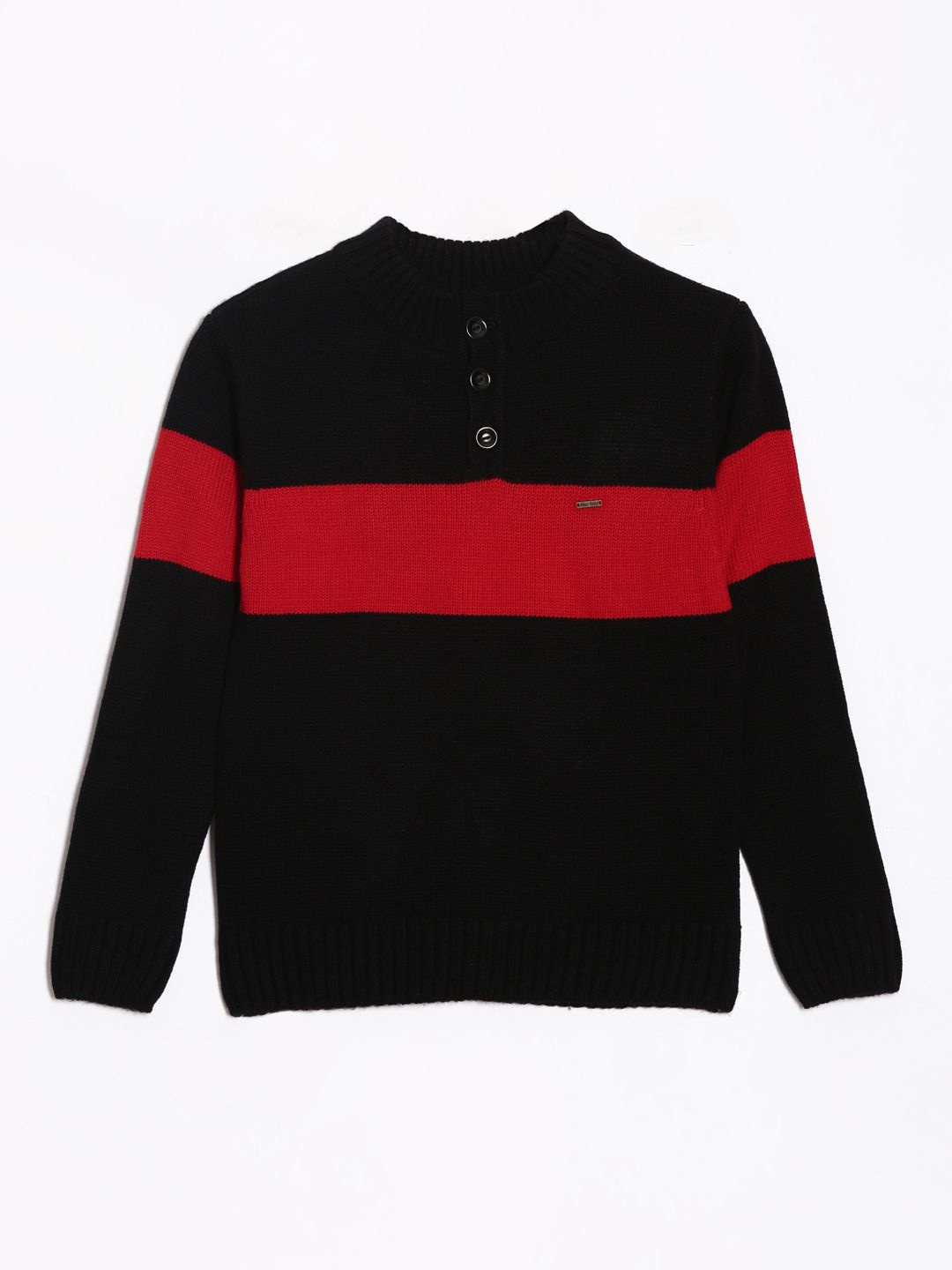 

Allen Solly Junior Boys Colourblocked Pullover, Black