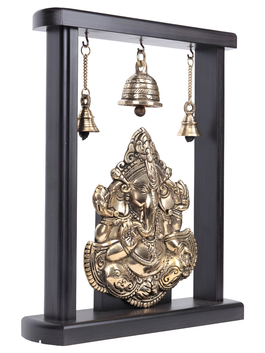 

Exotic India Gold-Toned Lord Ganesha Religious Brass Idol Showpiece