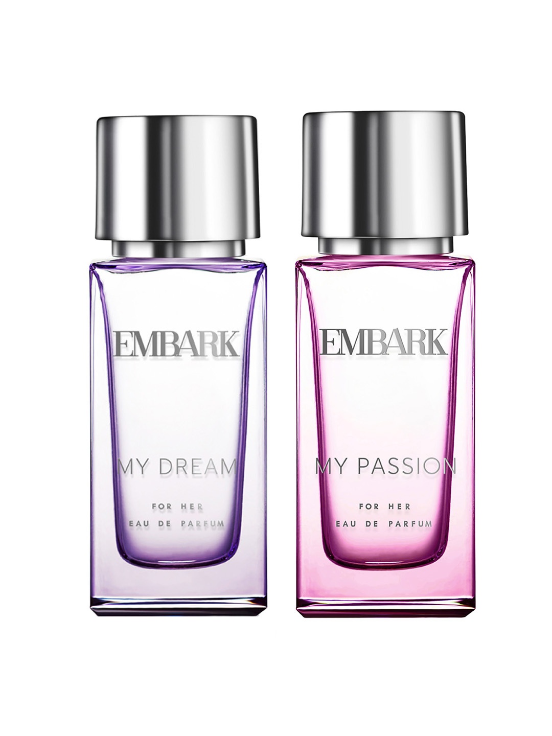 

EMBARK Women Set of 2 Eau De Parfum 30 ml each - My Passion + My Dream, Pink
