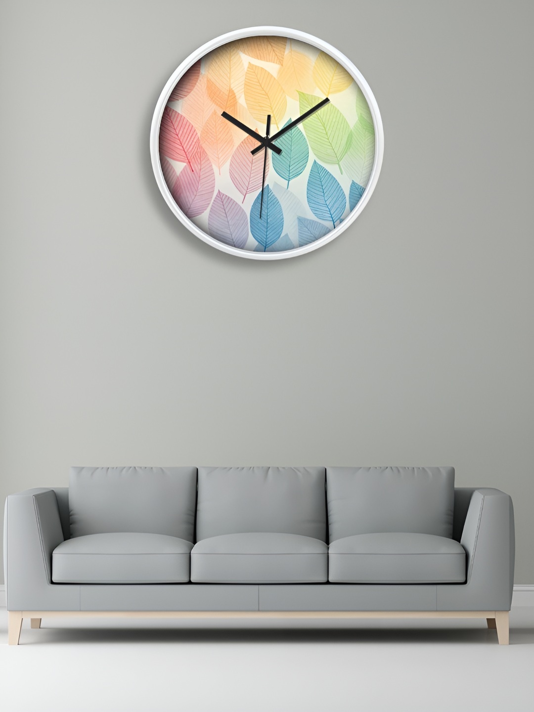 

OLIVE TREE White & Pink Printed Analogue Contemporary Wall Clock