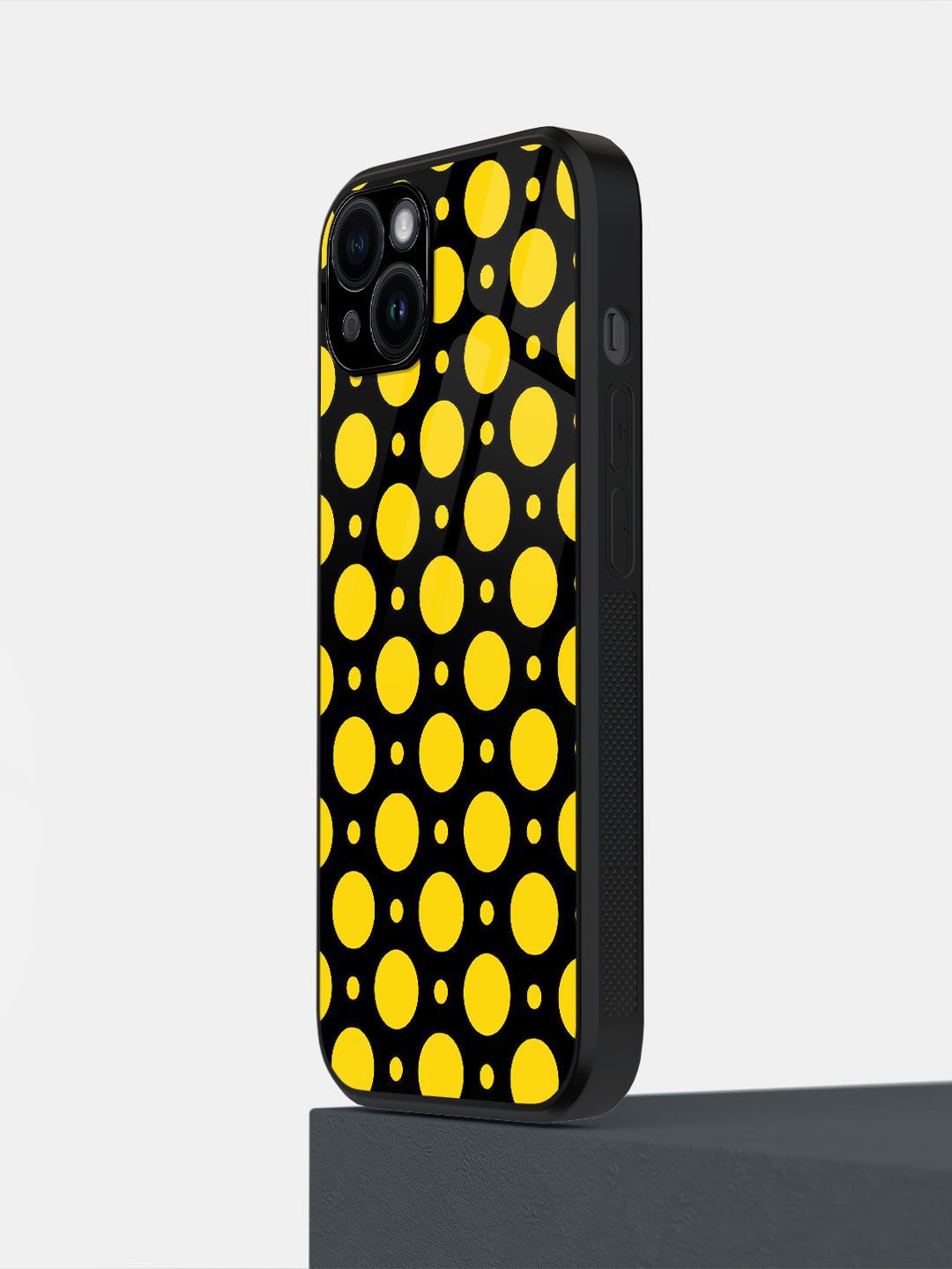 

macmerise Geometric Printed iPhone 14 Plus Back Case Mobile Accessories, Black