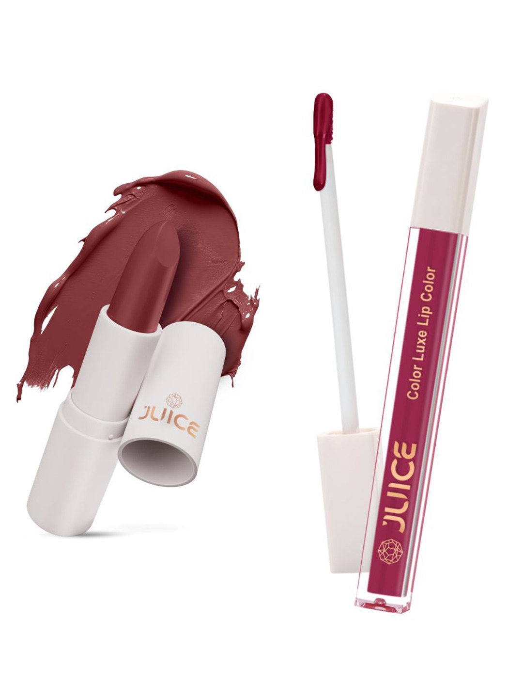 

JUICE Set of Color Luxe Lip Color 2.5ml & Kiss Sensation Lipstick 4g - Shade M24 & M14, Purple