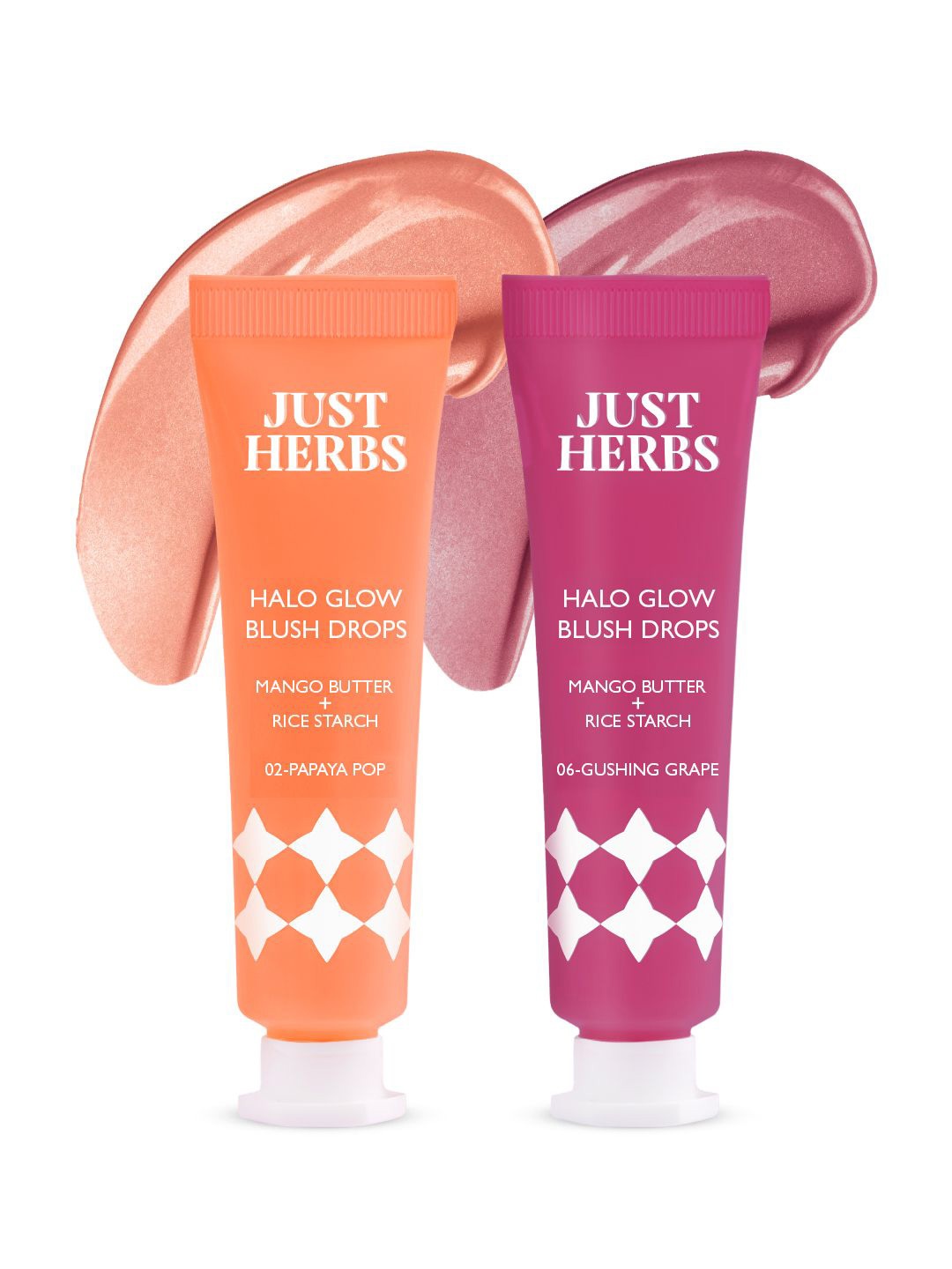 

Just Herbs Halo Glow 2Pc Blush Drops - 30ml Each 02- Papaya Pop & 06- Gushing Grape, Orange