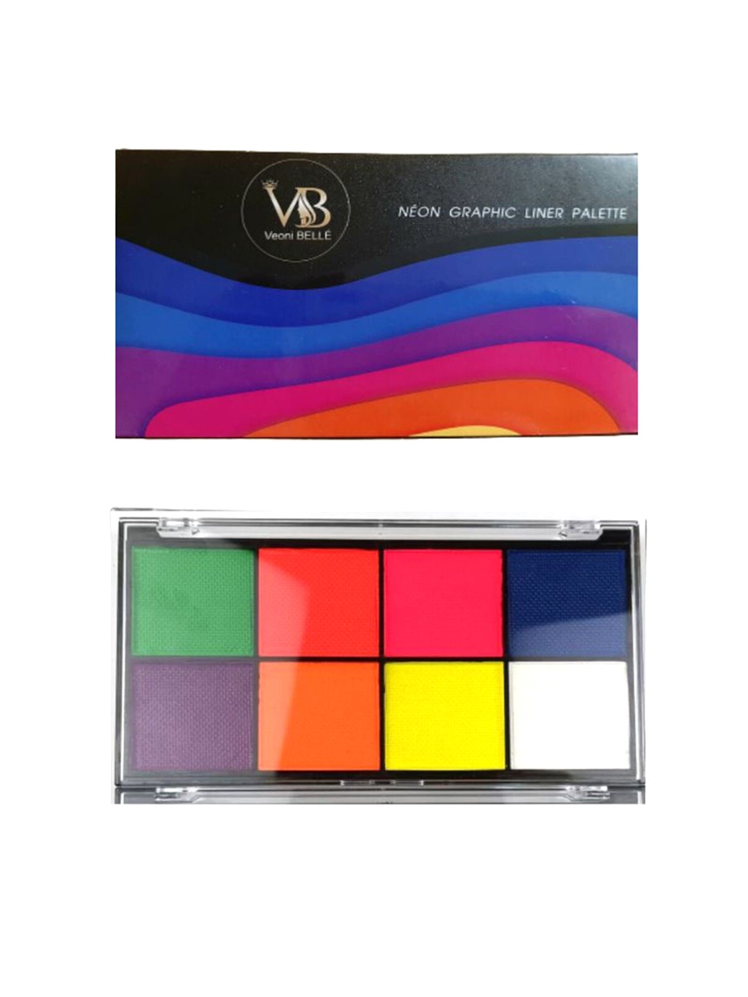 

Veoni BELLE Neon Graphic Water Activated Eyeliner Palate 8- 18g Bright, Green