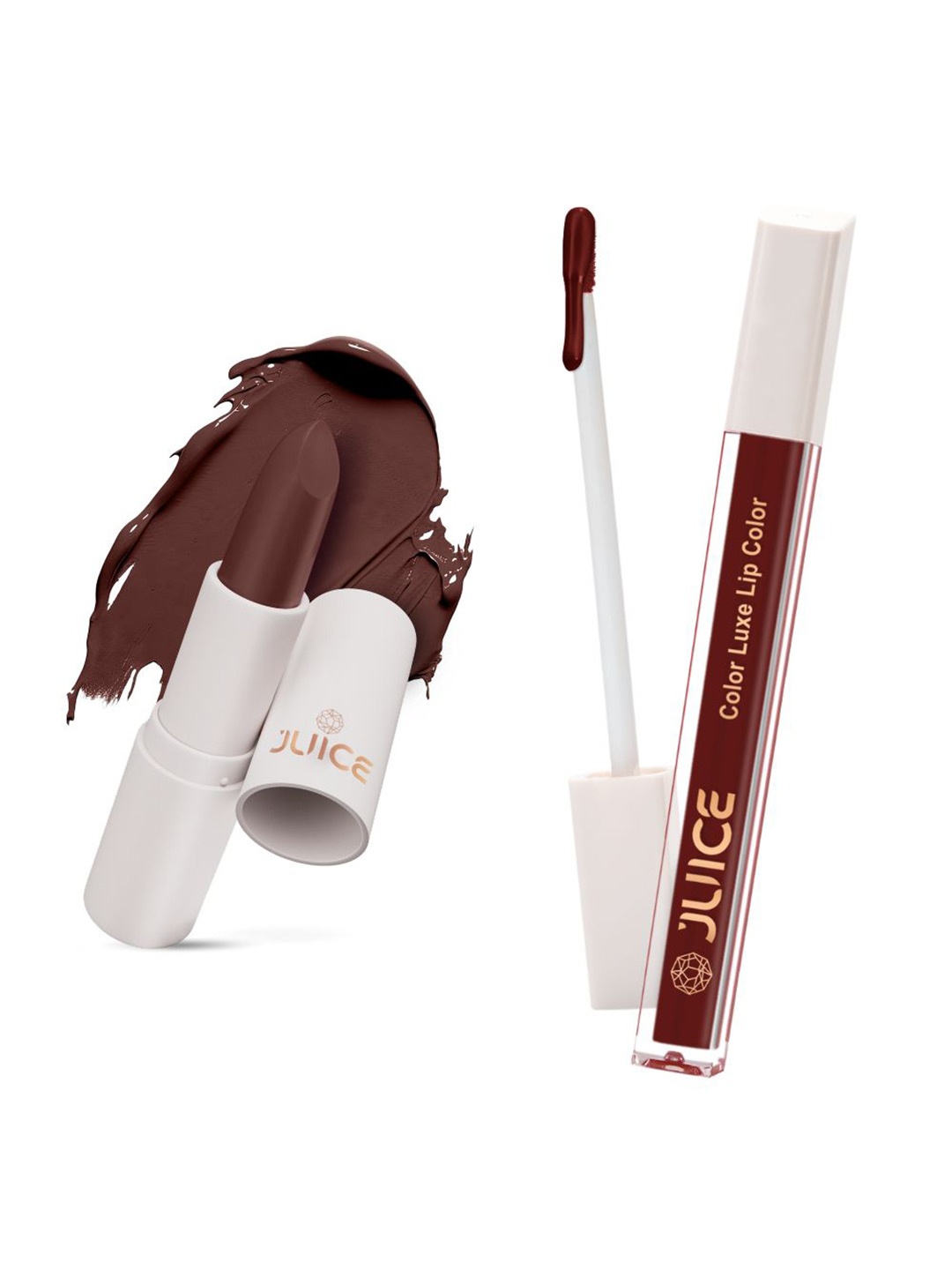 

JUICE Color Luxe Lip Color 2.5ml & Kiss Sensation Lipstick - 4g - LS04-M18 & LT04-M10, Brown