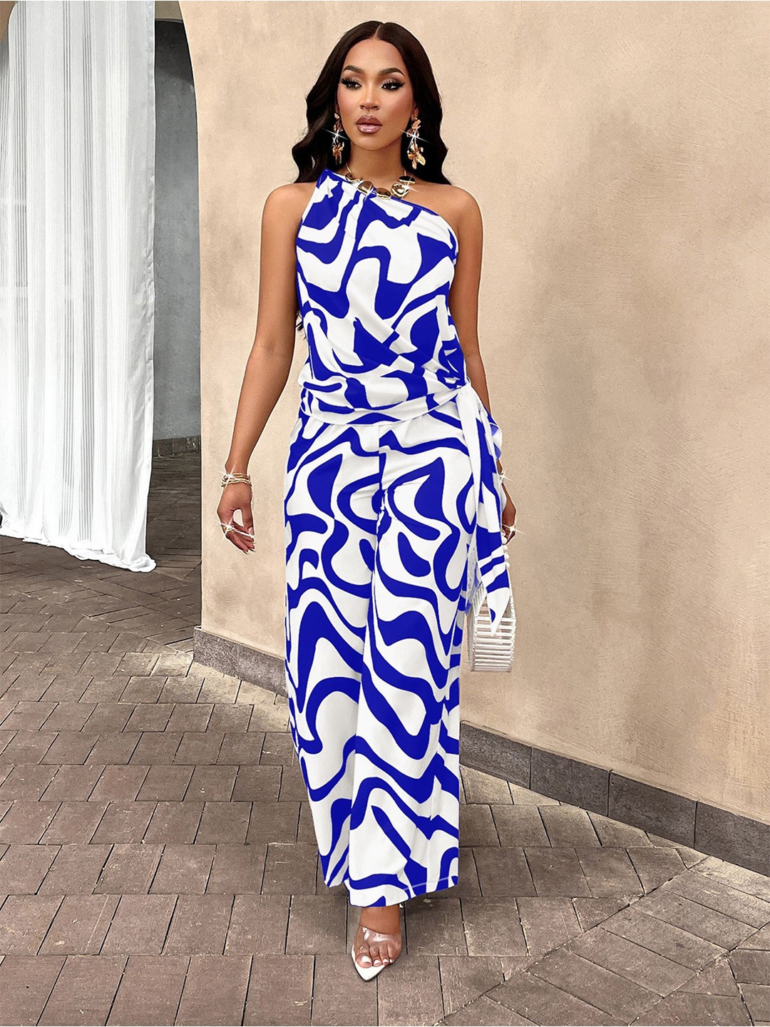

StyleCast x Revolte Print Georgette Maxi Dress, Blue