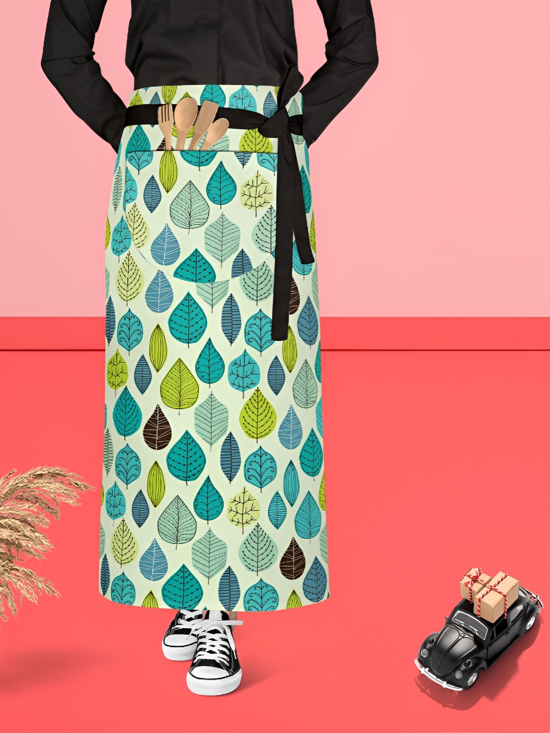 

ArtzFolio Blue & Green Printed Cotton Aprons