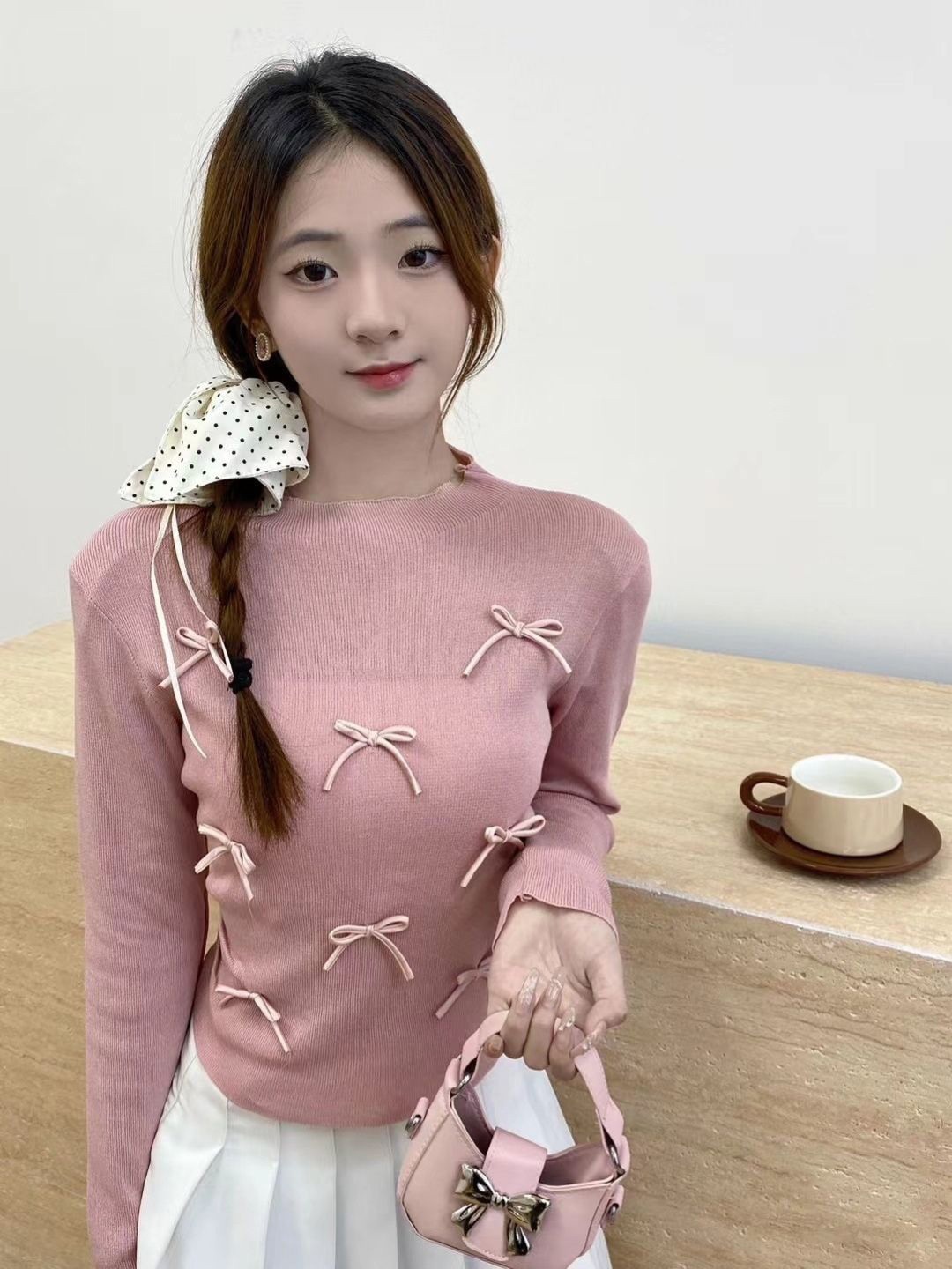 

KPOP Women Round Neck Top, Pink