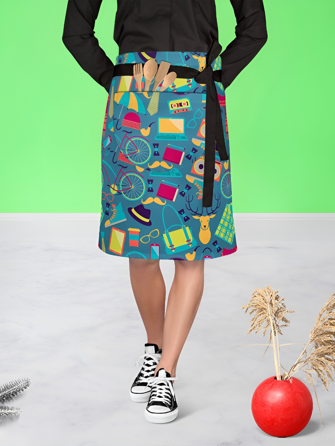 

ArtzFolio Blue Printed Cotton Aprons