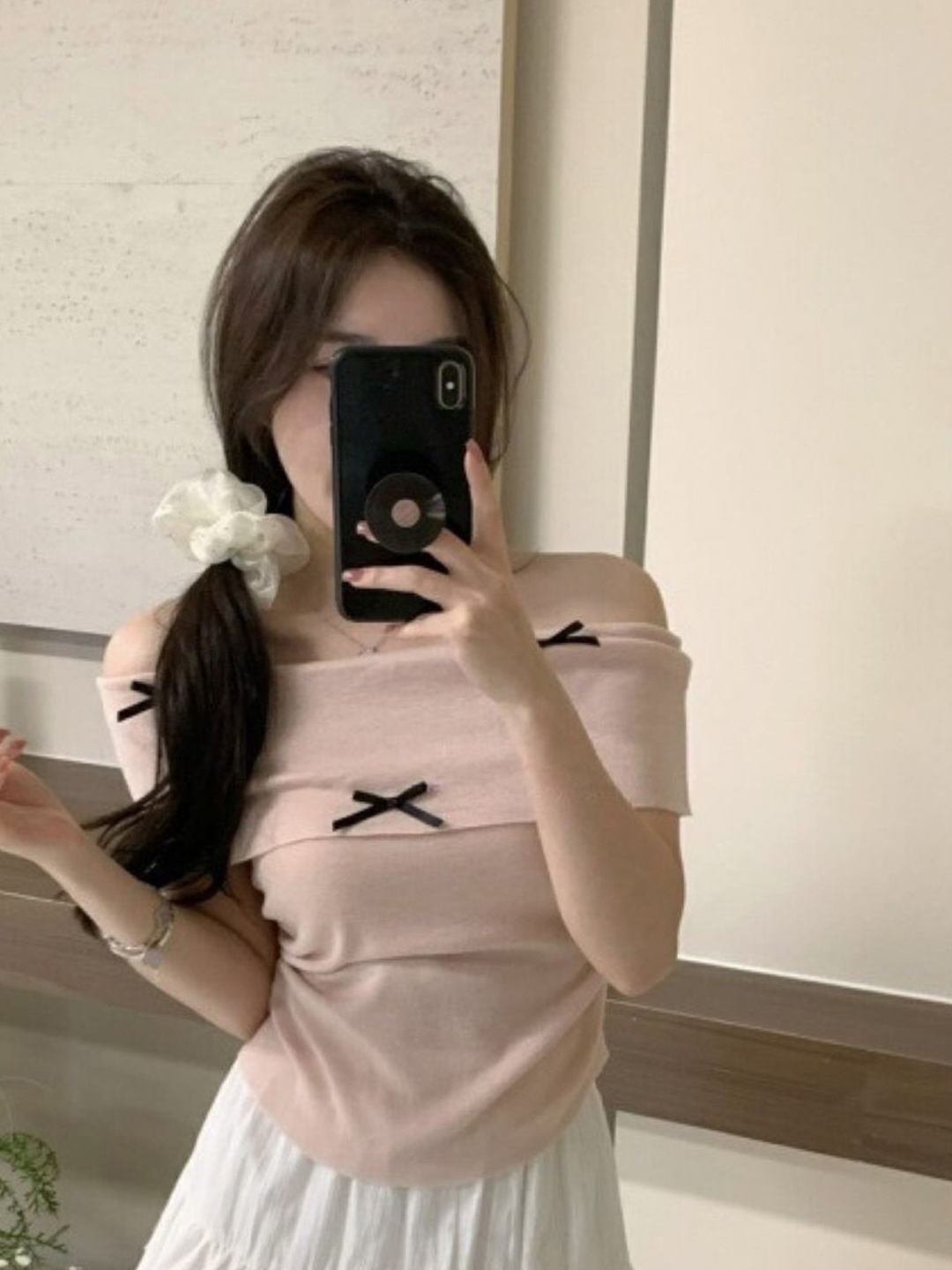 

KPOP Women Off-Shoulder Top, Pink