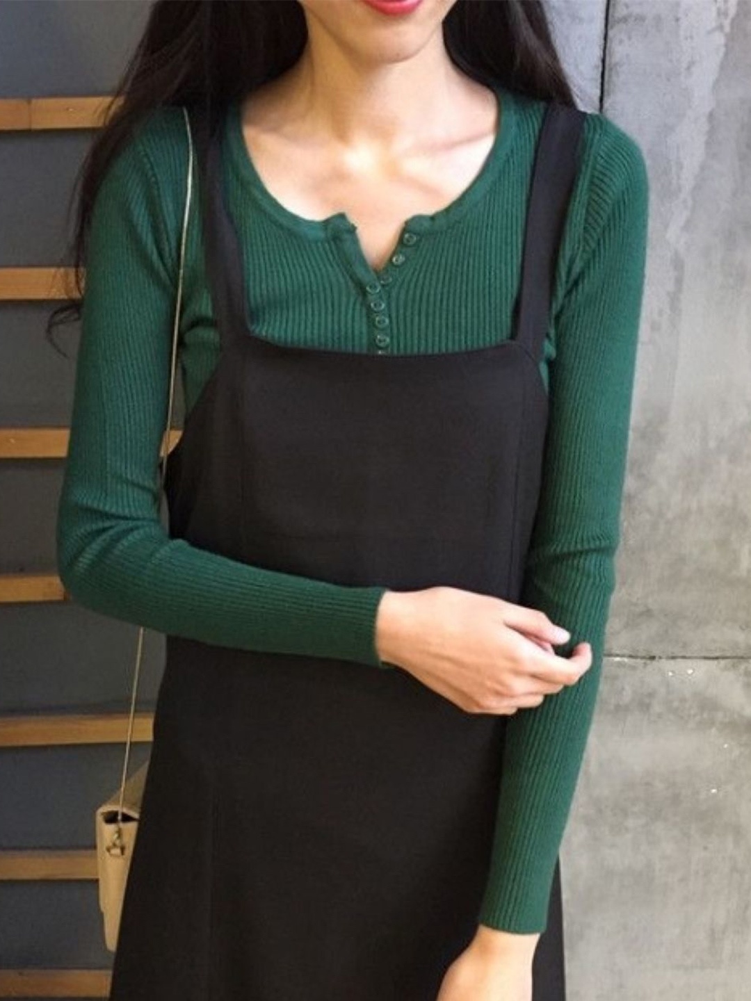 

HERE&NOW Women Long Sleeve Regular Top, Green