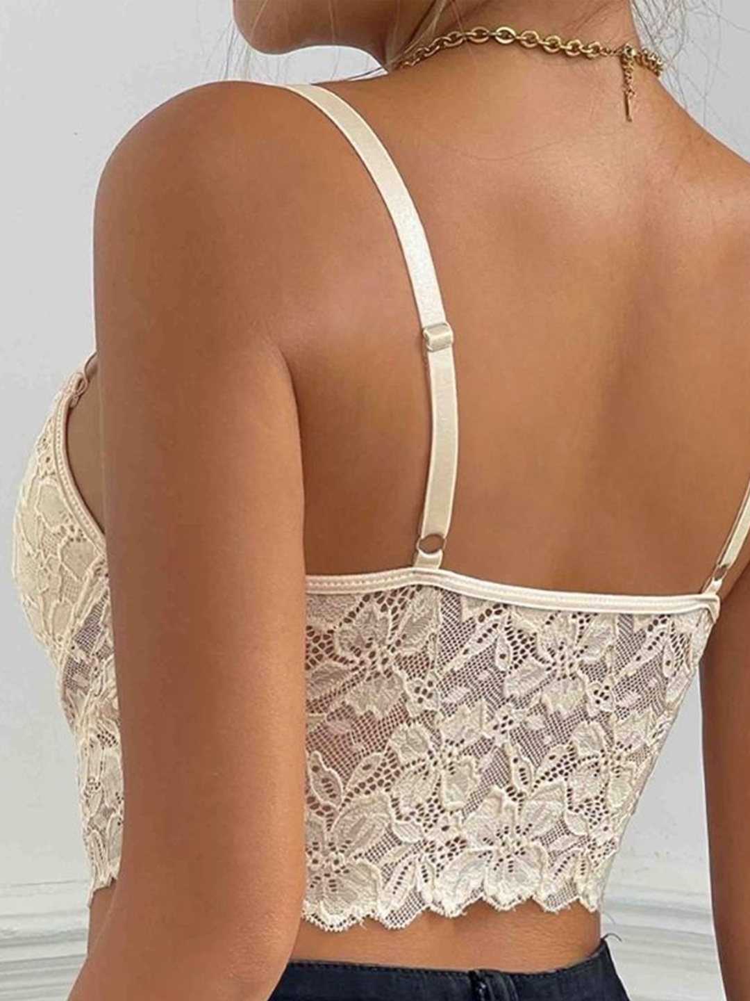 

HERE&NOW Bralette Crop Top, Cream