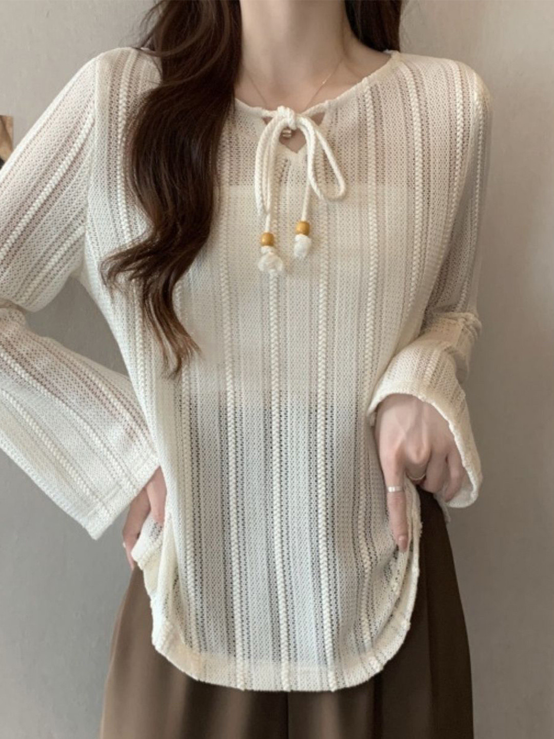

KPOP Women Top, White
