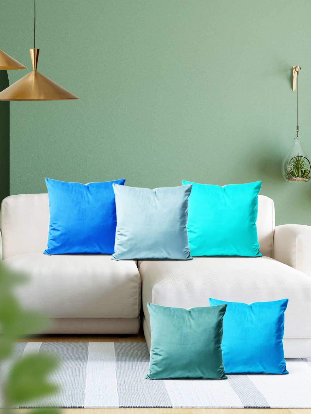

ArtzFolio Multicoloured Set of 5 Square Cushion Covers, Multi