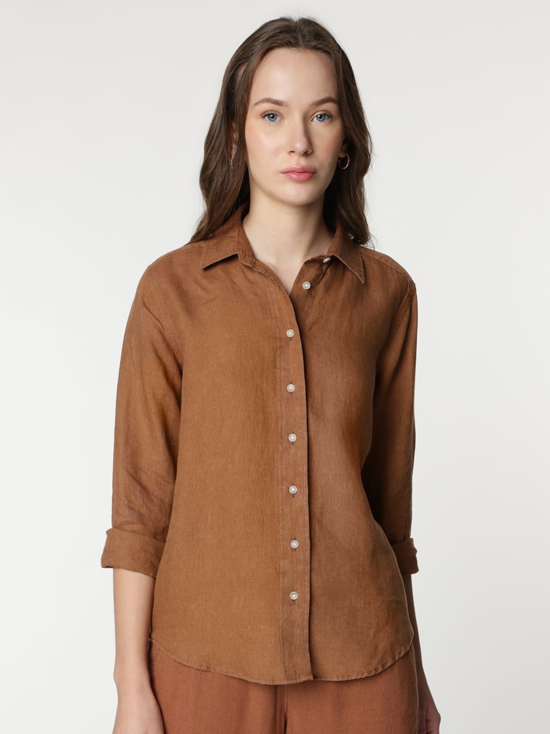 

Marks & Spencer Women Opaque Casual Shirt, Brown