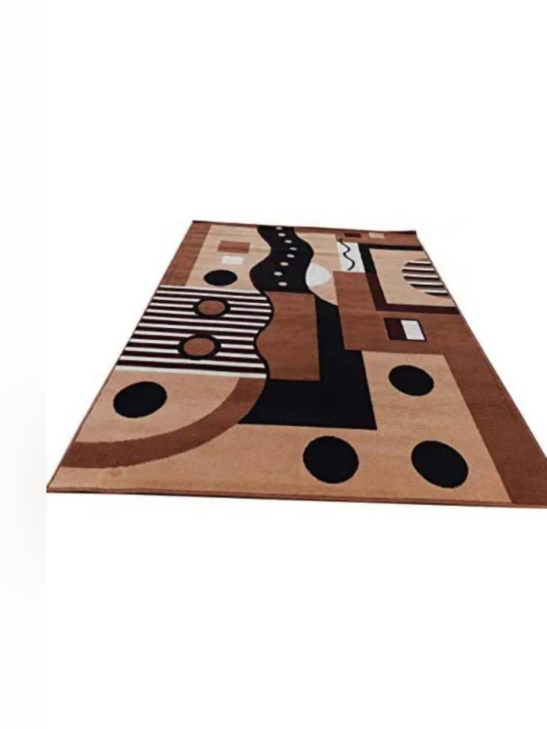 

Samjeeda Handloom carpets Red Geometric Anti-Skid Woollen Carpet