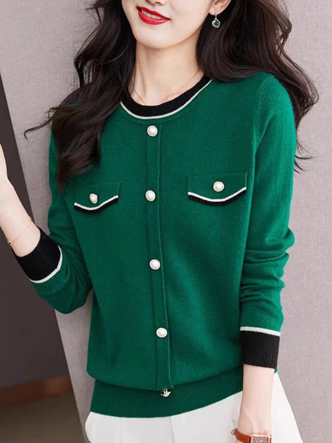 

StyleCast Women Long Sleeves Pullover Sweaters, Green