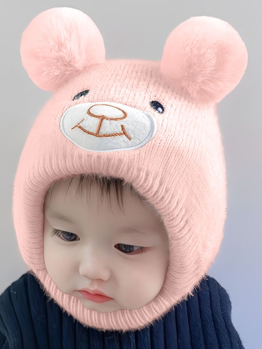 

SYGA Kids Woollen Beanie, Pink
