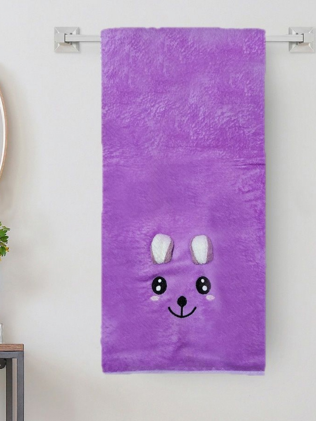 

ANA Kids Purple & White Bunny Face Printed 300 GSM Bath Towel
