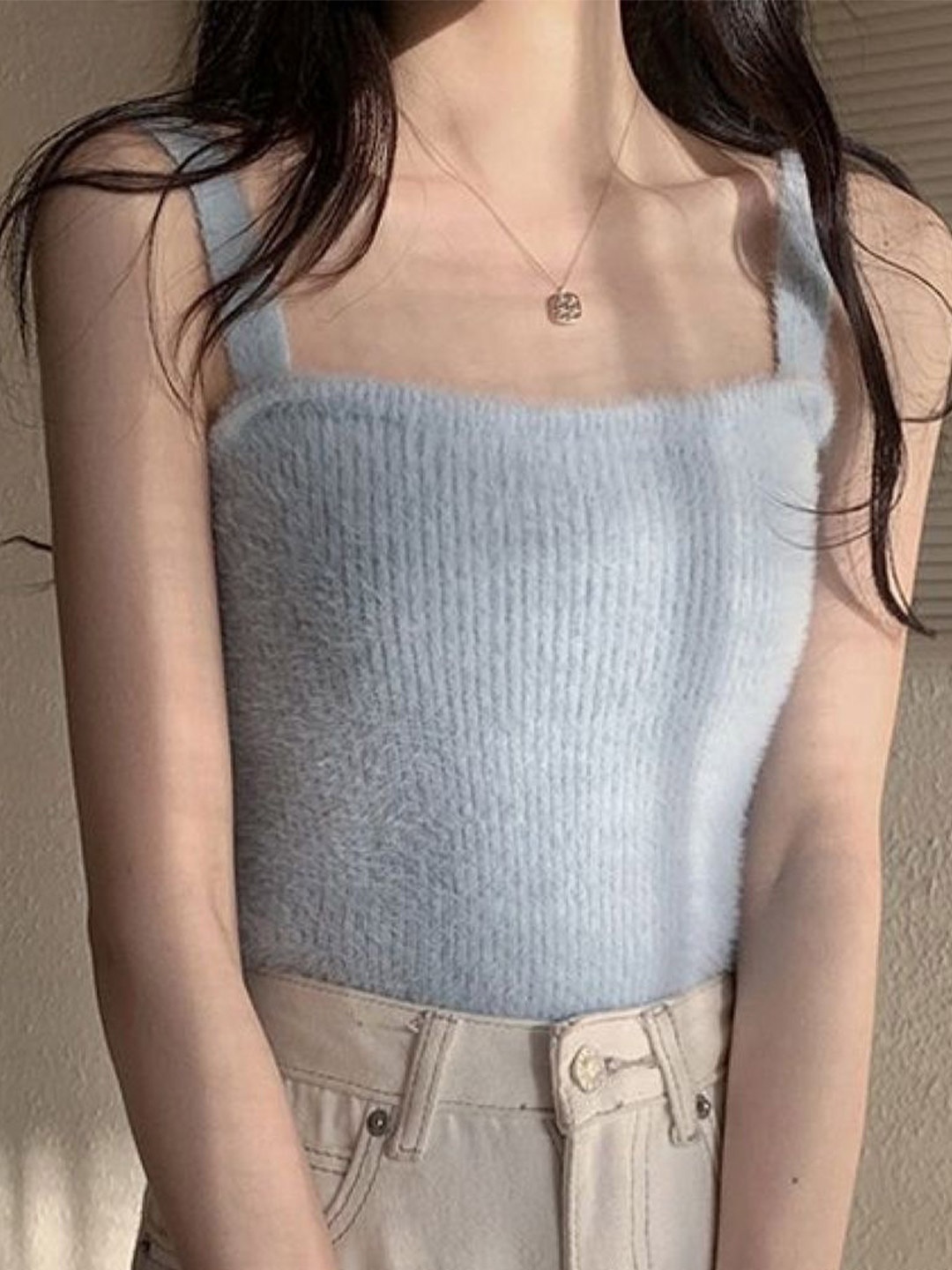 

HERE&NOW Women Shoulder Straps Top, Grey
