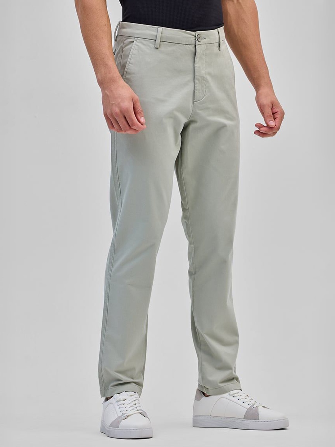 

Snitch Men Smart Slim Fit Trouser, Grey