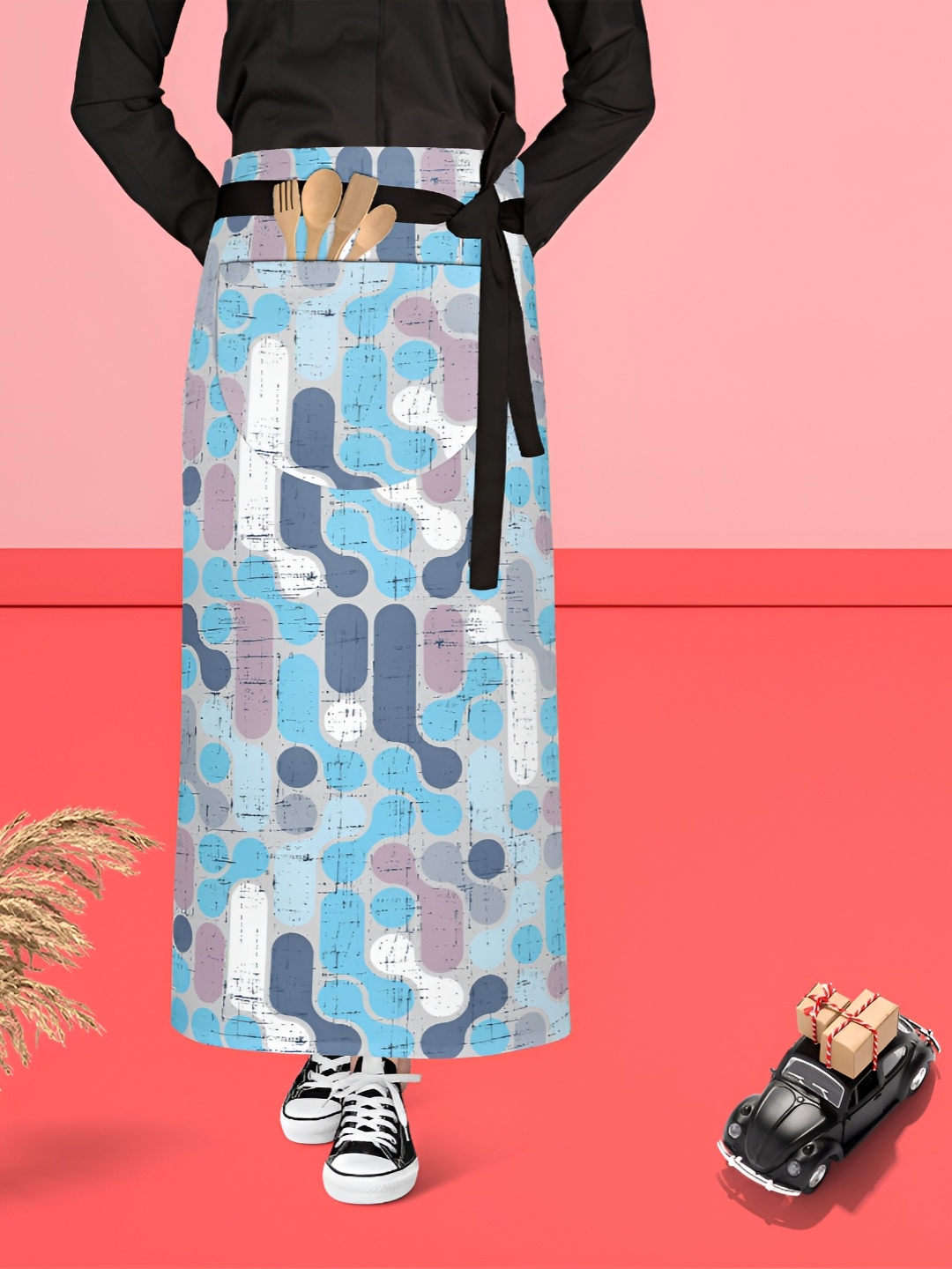 

ArtzFolio Blue & White Printed Cotton Aprons