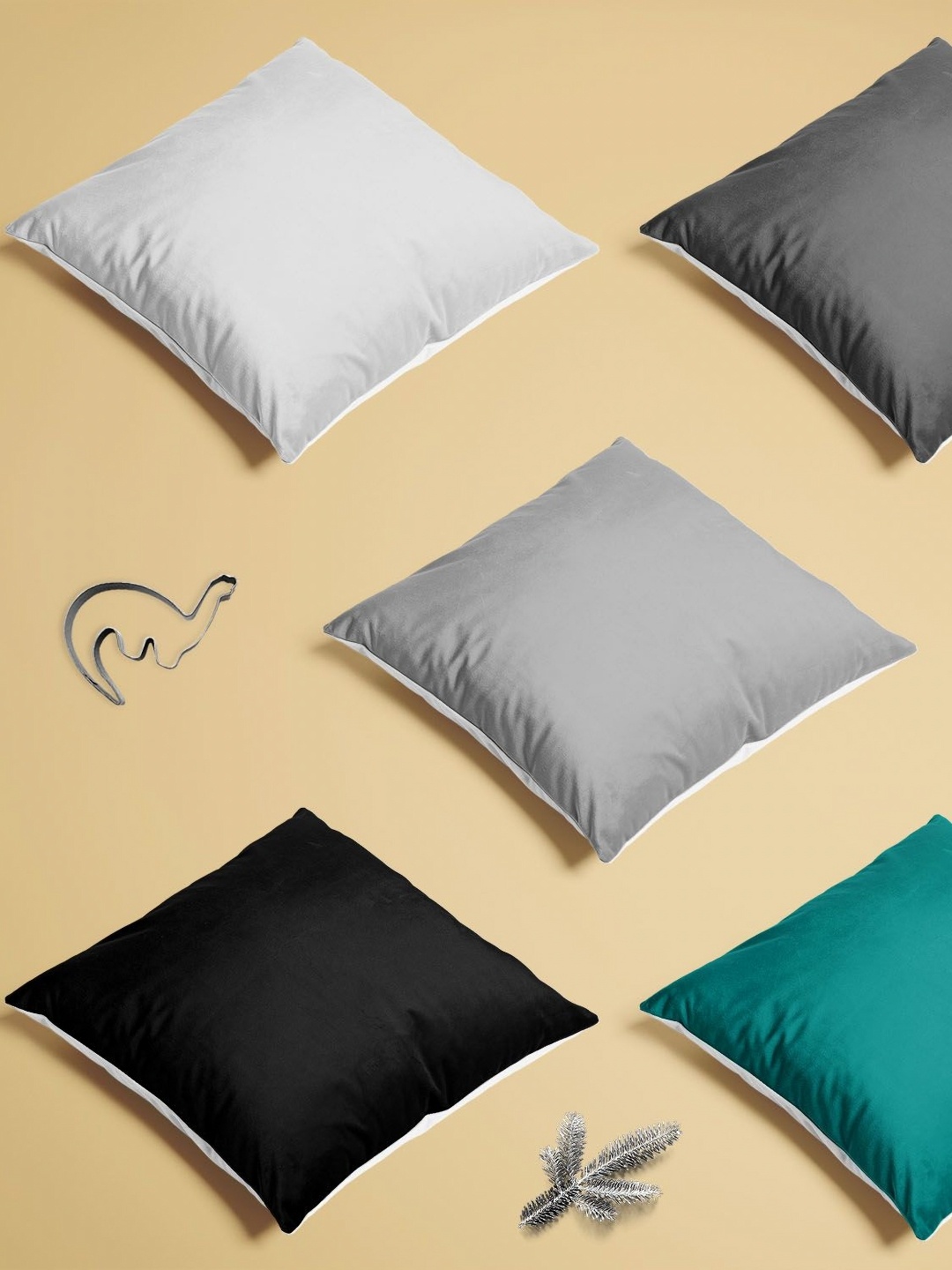 

ArtzFolio Multicoloured Set of 5 Square Cushion Covers, Multi