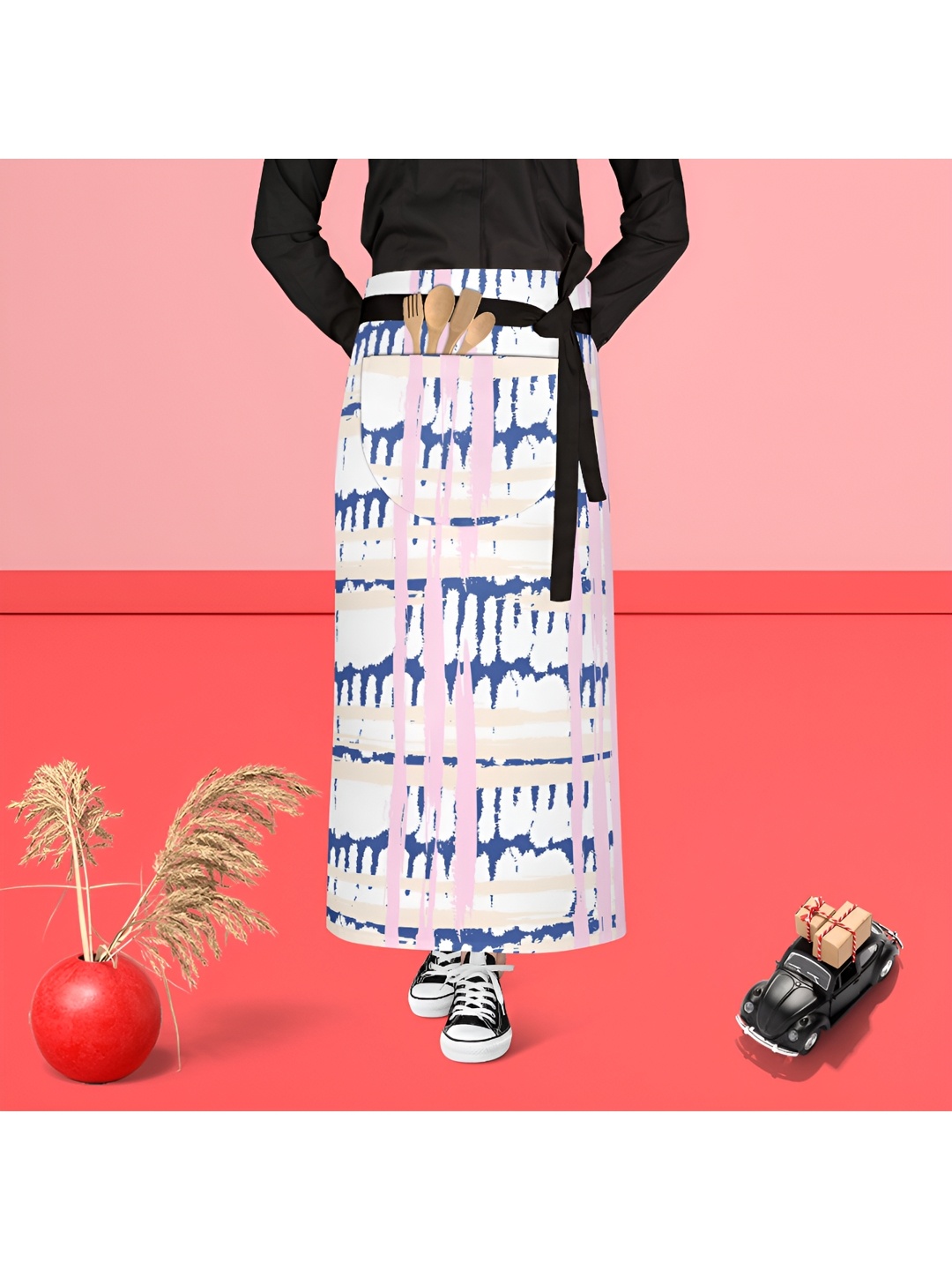 

ArtzFolio Blue & White Printed Cotton Aprons