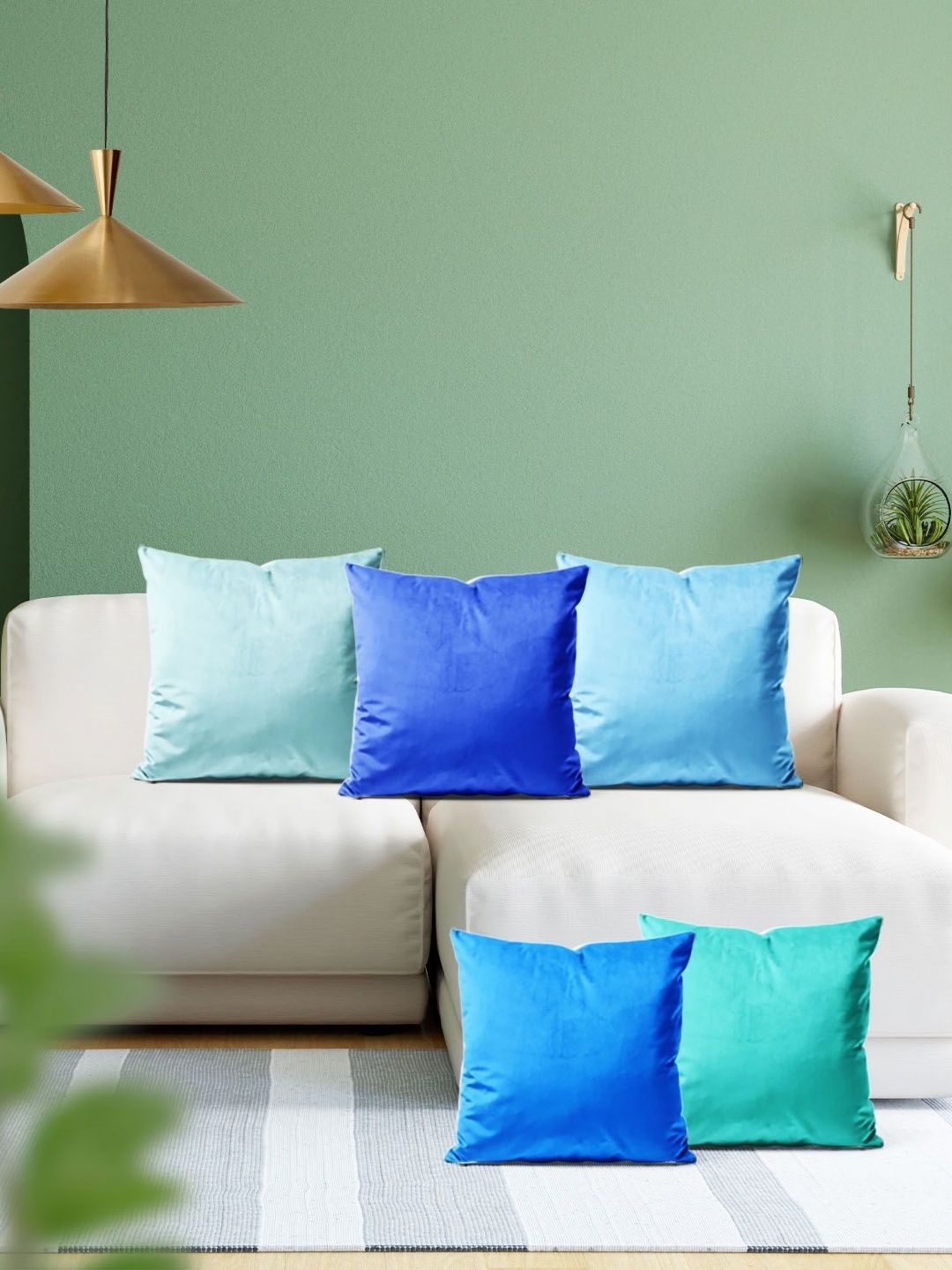 

ArtzFolio Multicoloured Set of 5 Square Cushion Covers, Multi