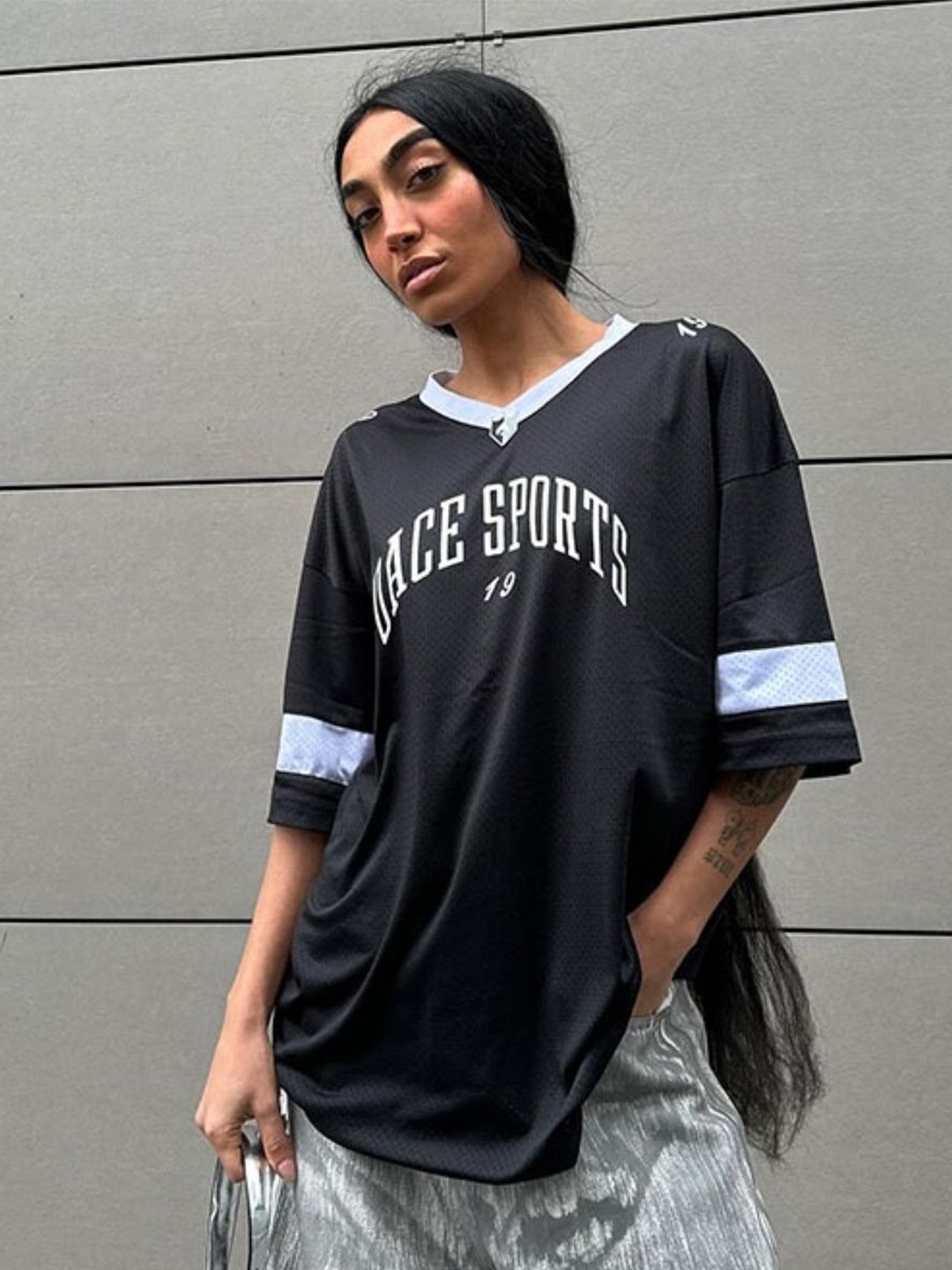 

HERE&NOW Women Typography Printed Top, Black