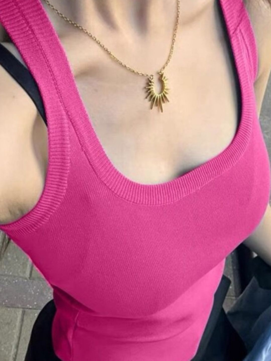 

HERE&NOW Women Scoop Neck Tank Top, Pink