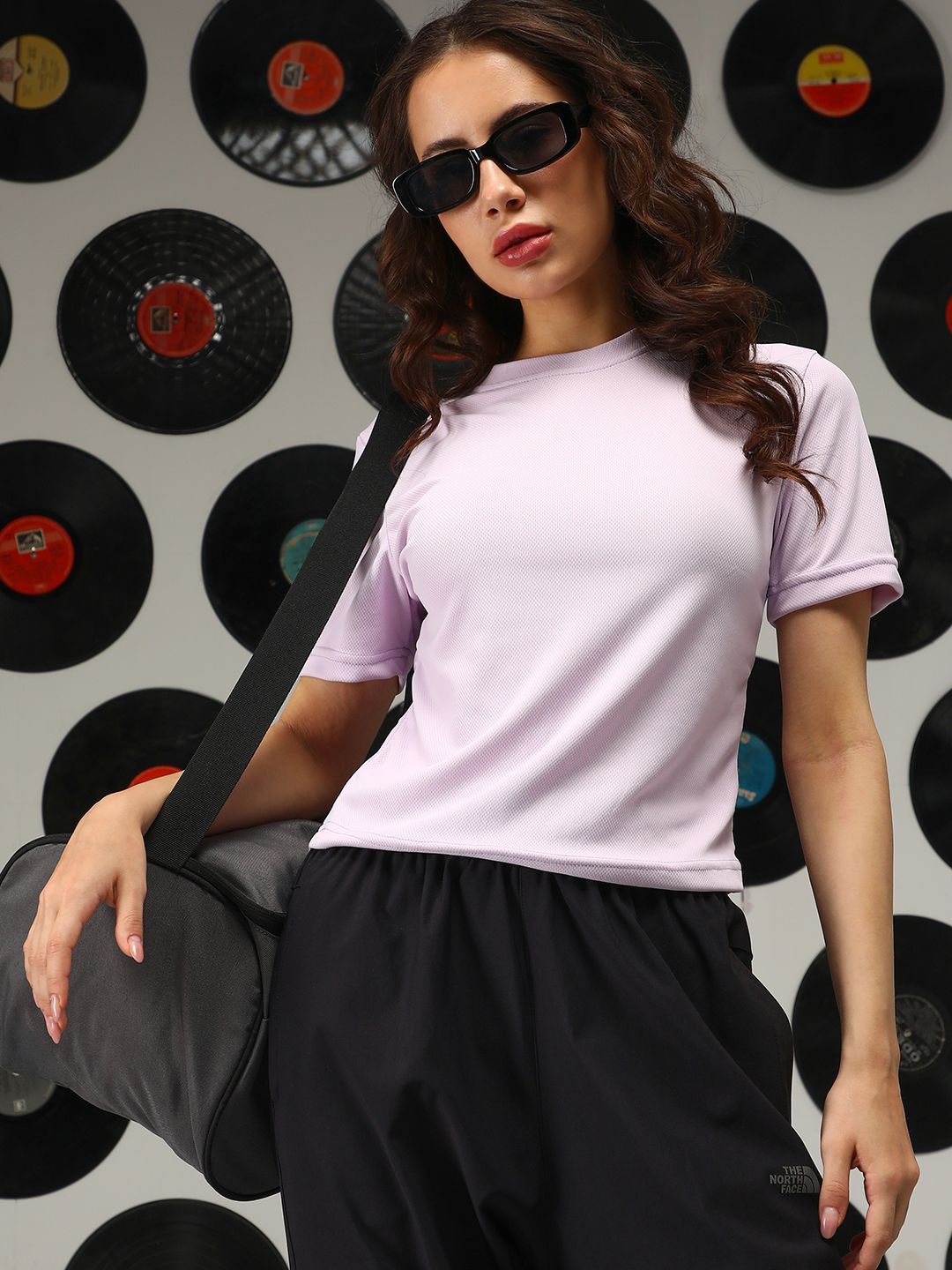 

PINACOLADA Women Round Neck Cotton Top, Purple