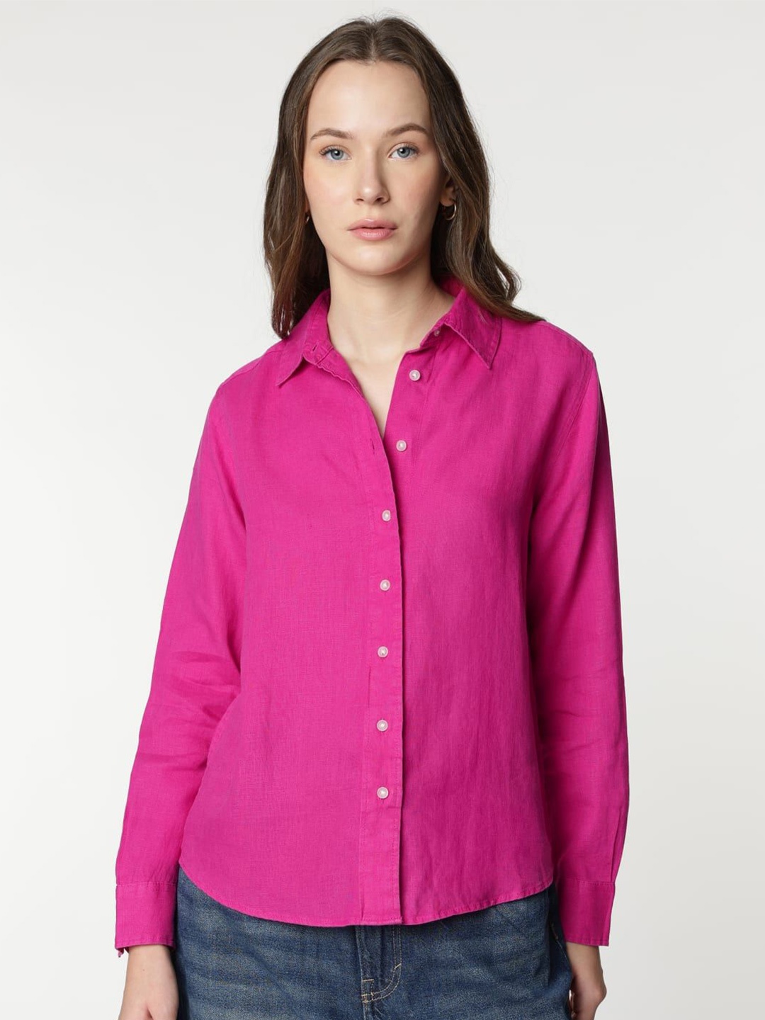 

Marks & Spencer Women Opaque Casual Shirt, Pink