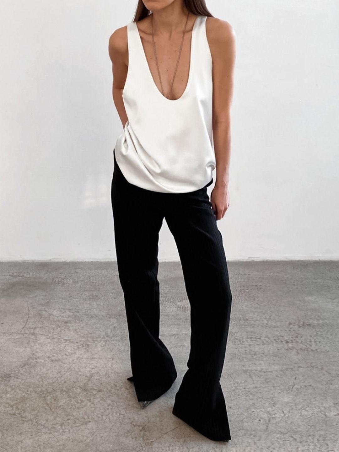 

StyleCast Women Scoop Neck Top, White