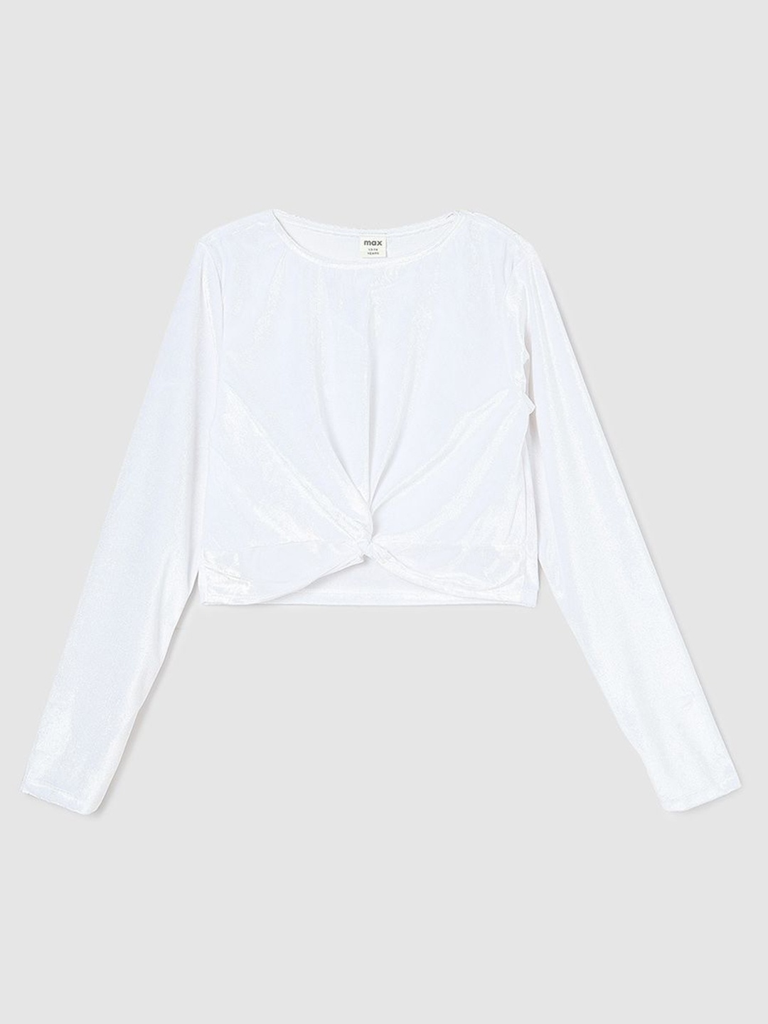 

max Girls Solid Cotton Top, White