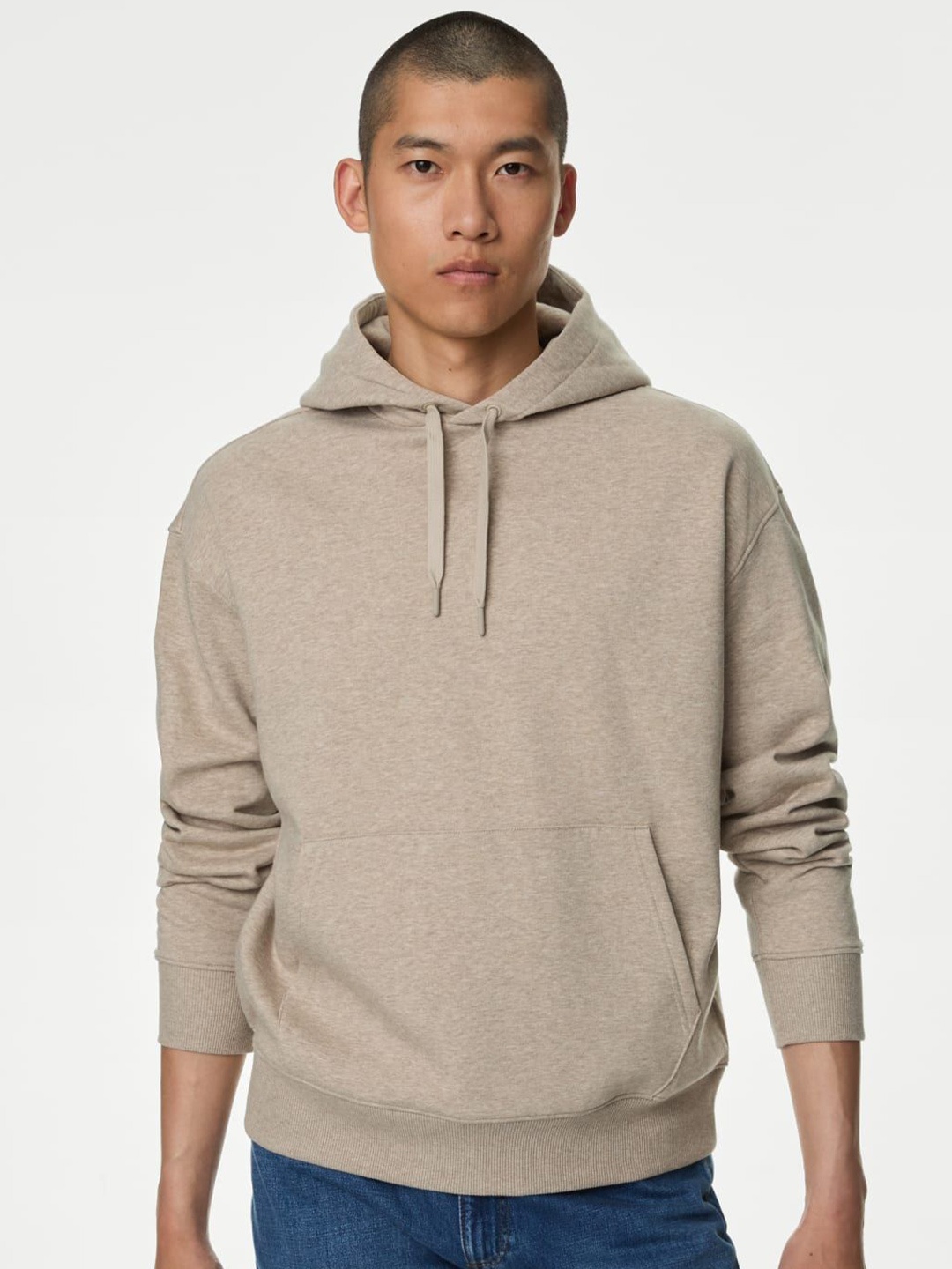 

Marks & Spencer Men Long Sleeves Hooded Sweatshirt, Grey