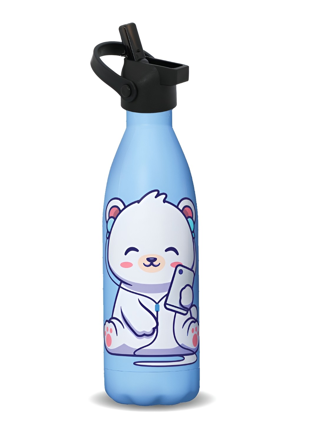 

Speedex Blue Graphic Printed Stainless Steel Double Wall Vacuum Water Bottle 500 ml