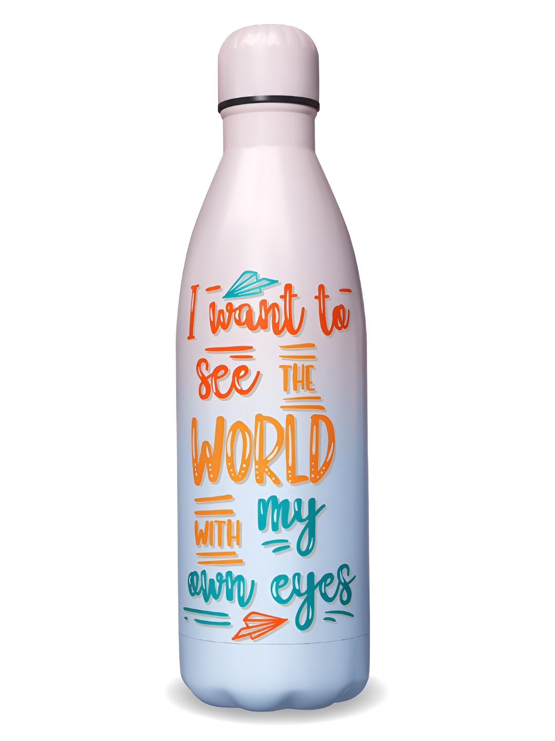 

Speedex White Stainless Steel Typography Printed Double Wall Vacuum Water Bottle 500 ml