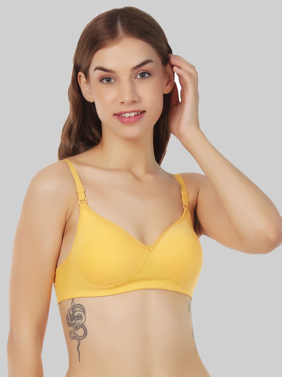 

Designer Bugs Women Medium Coverage Non-Wired and Non Padded Bra, Yellow