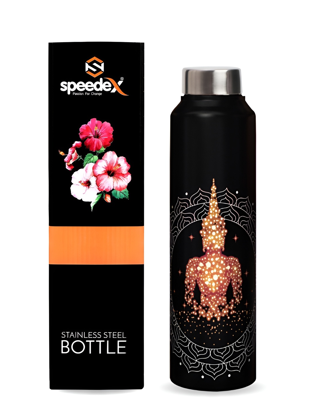 

Speedex Multicoloured & Multicoloured Single Stainless Steel Printed Single Wall Vacuum Water Bottle, Multi