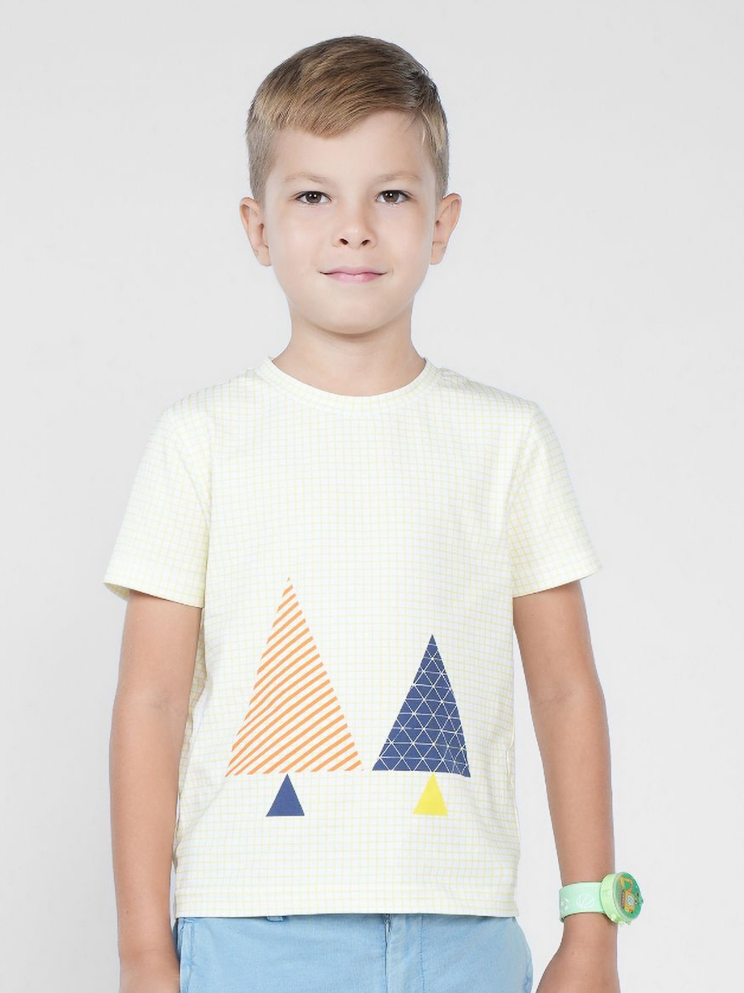 

PILOLO Boys Printed T-shirt, Yellow