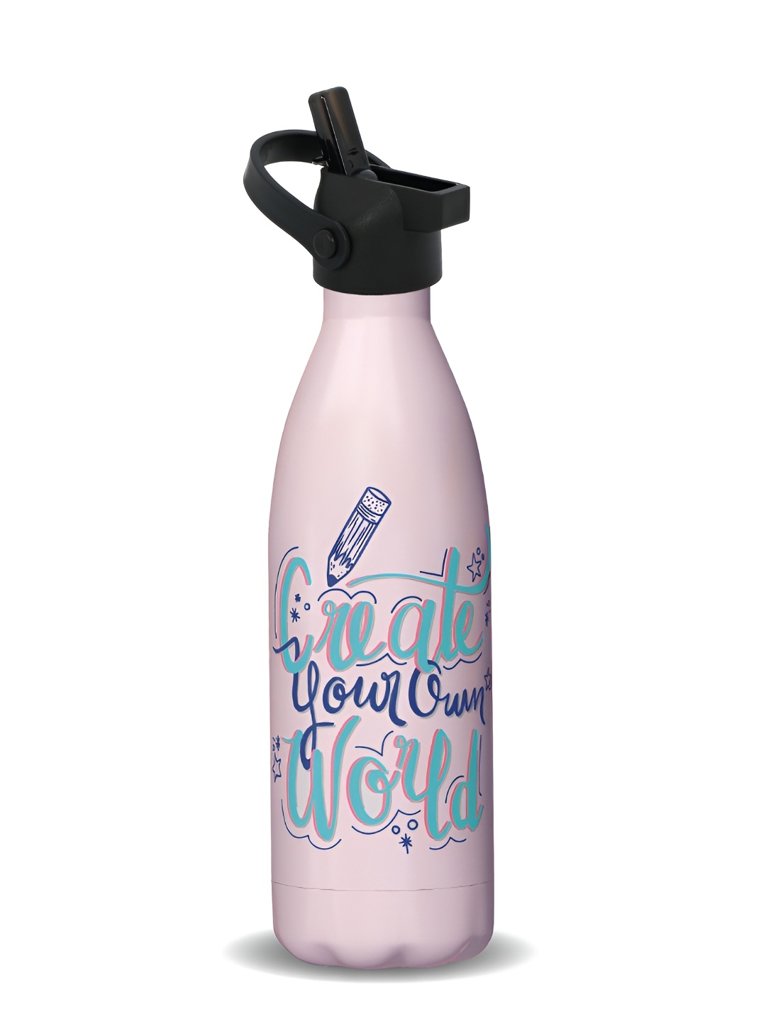 

Speedex Multicoloured & Multicoloured Single Stainless Steel Printed Double Wall Vacuum Water Bottle, Multi
