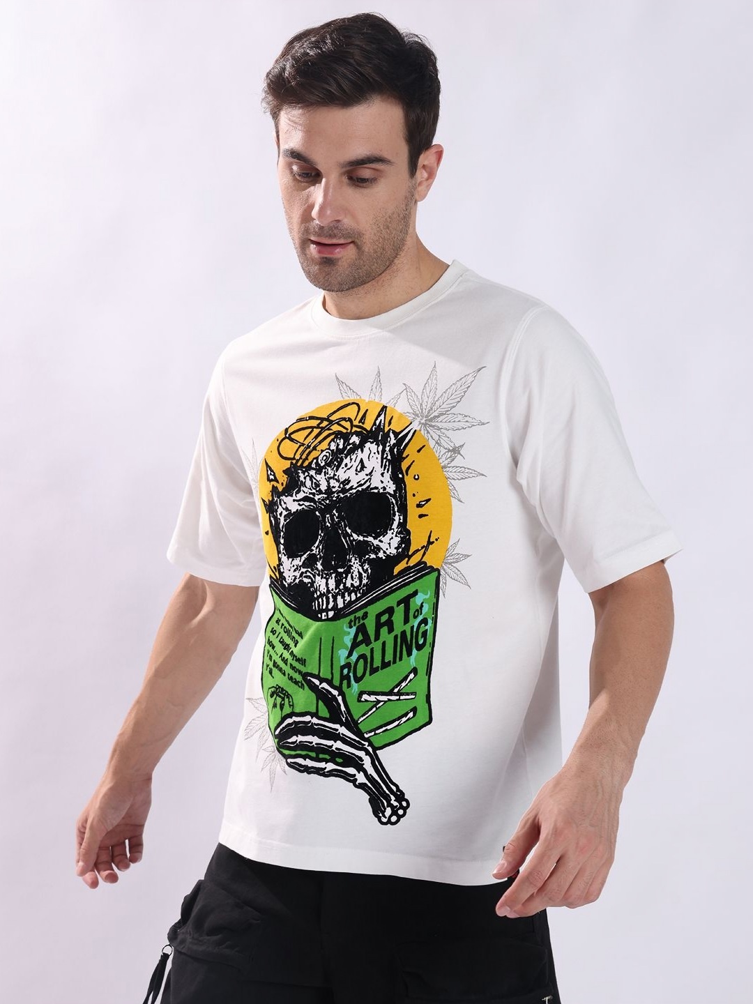 

PUNK Men Printed T-shirt, White