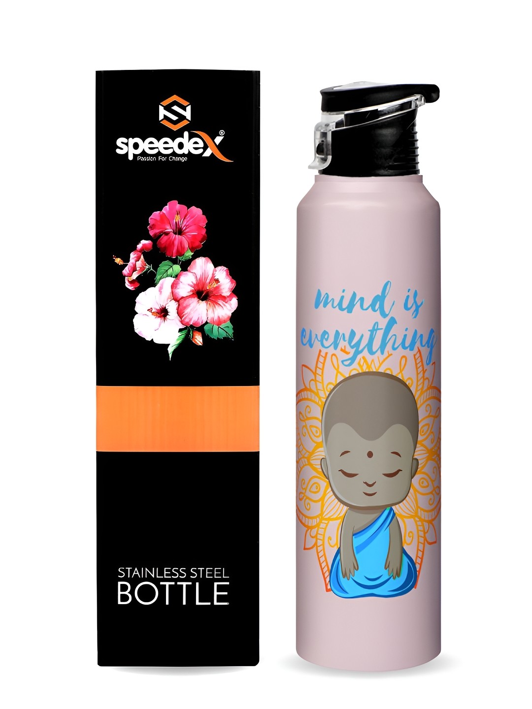 

Speedex Multicoloured & Multicoloured Single Stainless Steel Printed Single Wall Vacuum Water Bottle, Multi