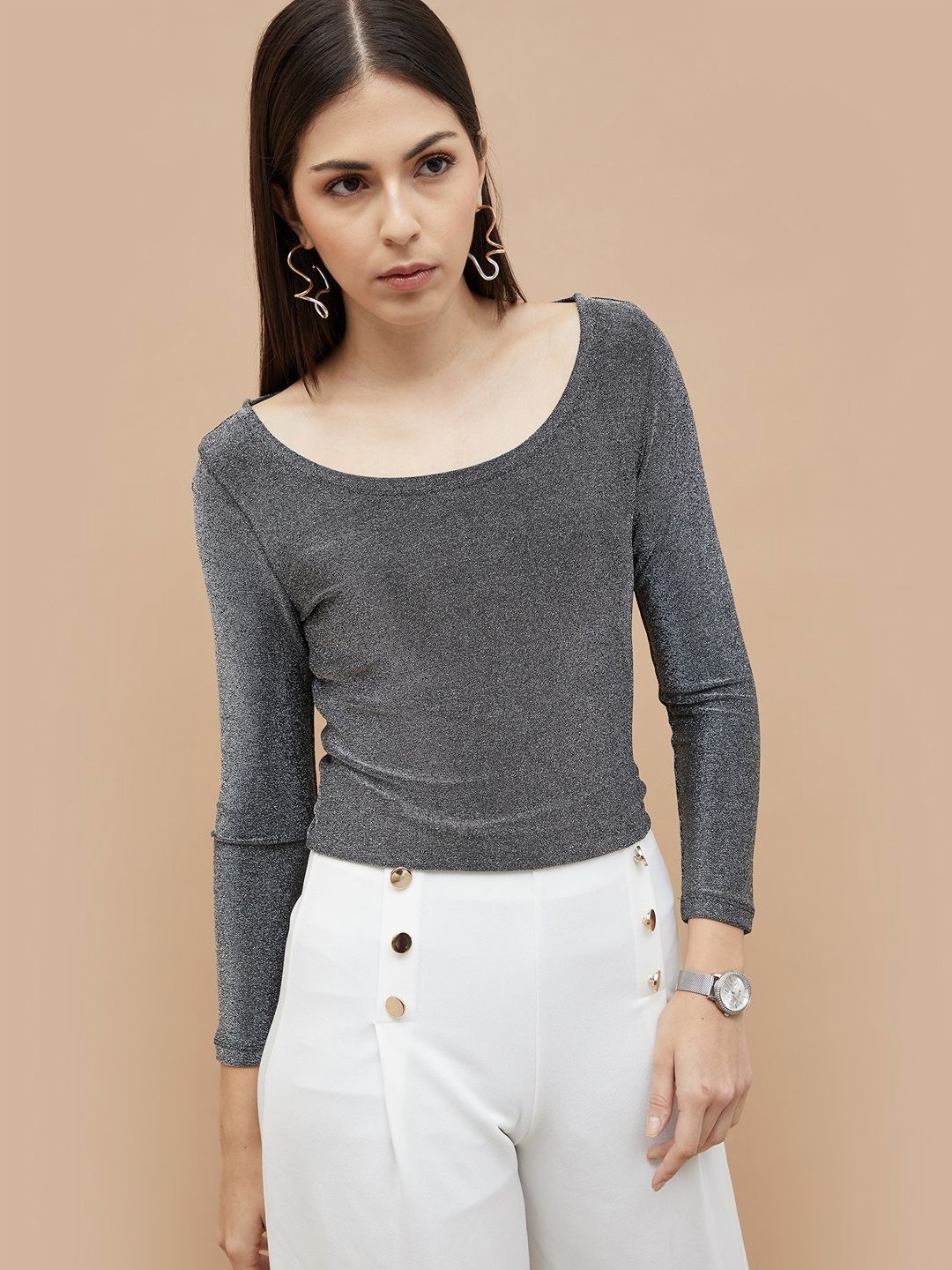 

CODE by Lifestyle Scoop Neck T-shirt, Black